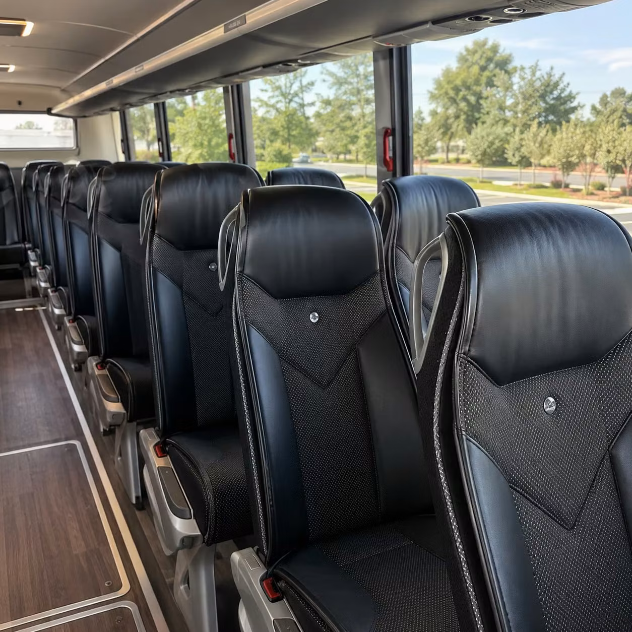 ann arbor charter bus interior