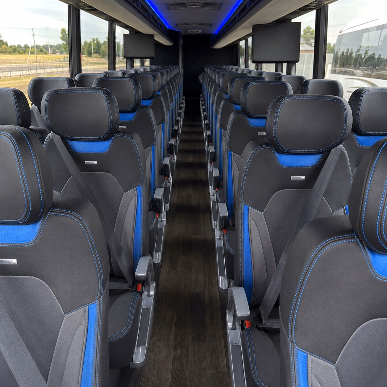 ann arbor charter bus rental interior